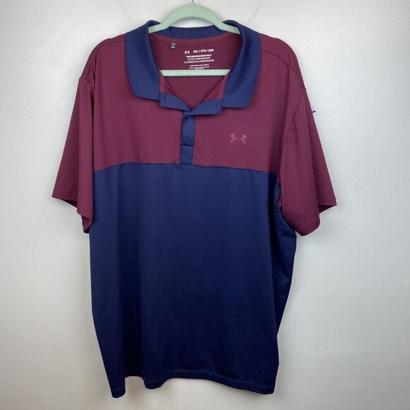 Under Armour Shirt Mens 3XL Red Short Sleeve Golf The Performance Polo Stretch - Picture 1 of 9